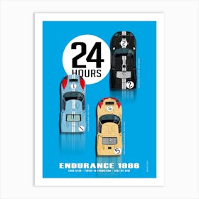 The 24 Hours Of Ford Gt40 1966 Art Print