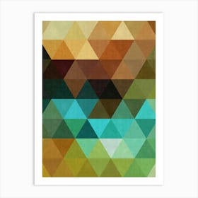 Harmonious composition of triangles 6 Art Print