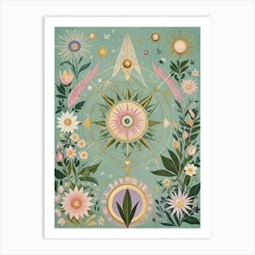 Floral Tarot Card 1 Art Print