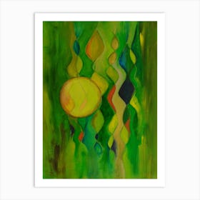 Abstract Wall Art With Raindrops on Window  Art Print