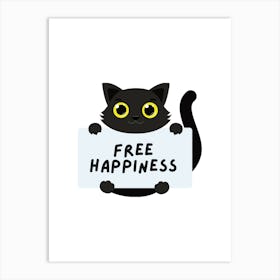 Cat Happiness Art Print