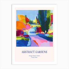 Colourful Gardens Chicago Botanic Garden Usa 1 Blue Poster Art Print