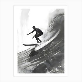 Surfer On A Wave Art Print