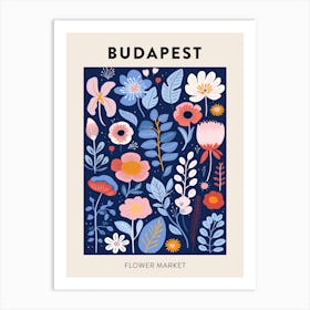 Flower Market Poster Budapest Hungary 2 Art Print