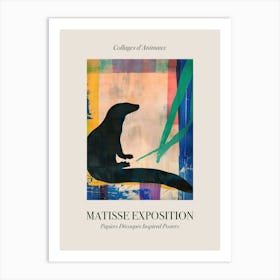 Otter 1 Matisse Inspired Exposition Animals Poster Art Print