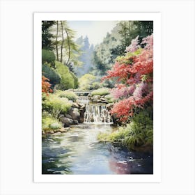 Butchart Gardens Canada  Watercolour 2 Art Print