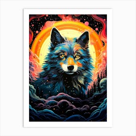 Wolf In The Sky 2 Art Print