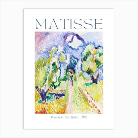 Henri Matisse Print Promenade des Oliviers 1905 Beautifully Remastered HD Artwork Famous Colorful Abstract Impressionism For Feature Wall With White Border and Labelled Art Print