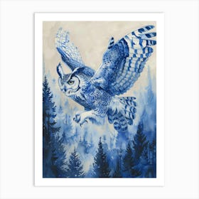 Owl In Flight 5 Art Print