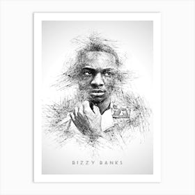 Bizzy Banks Rapper Sketch Art Print