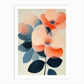 Peach Roses Art Print