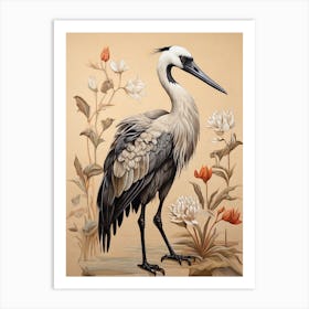 Heron Bird Painting Art Print Art Print