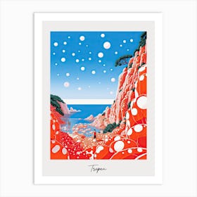 Poster Of Tropea, Italy, Illustration In The Style Of Pop Art 1 Art Print