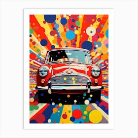 Classic Cars Dots 2 Art Print