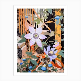 Flower Illustration Passionflower 3 Art Print