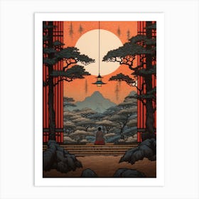 Koya San, Japan Vintage Travel Art 1 Art Print