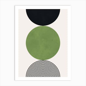 Watercolor circles 3 Art Print