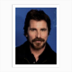 Christian Bale In Style Dots Art Print