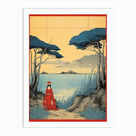 Inland Sea, Japan Vintage Travel Art 2 Art Print