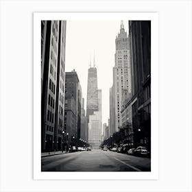 Chicago, Black And White Analogue Photograph 3 Art Print