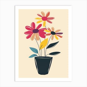 Flowers In A Pot 3 Art Print