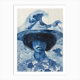 Woman In A Hat 44 Art Print