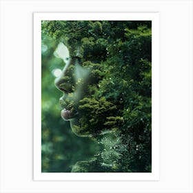 Portrait Of A Woman In The Forest 1 Art Print