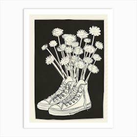 Floral Sneakers 2 Art Print