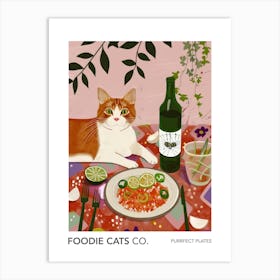 Foodie Cats Co Cat And Mexican Food 1 Art Print