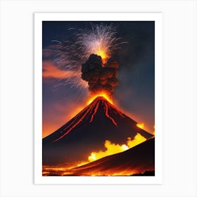 Volcano Eruption 2 Art Print