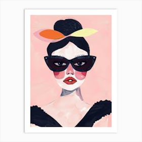 Girl In Sunglasses 13 Art Print