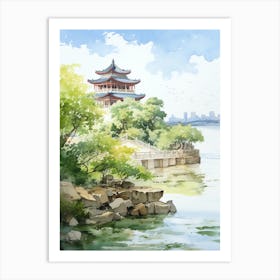 Summer Palace China Watercolour 2 Art Print