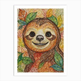 Sloth 10 Art Print