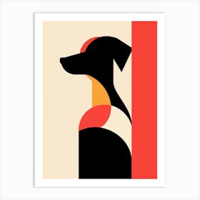 Dog Minimalist Abstract 1 Art Print