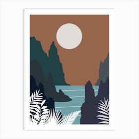 Sunset In The Mountains 4 Art Print