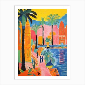 Luxor Egypt 2 Fauvist Painting Art Print