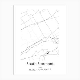 South Stormont,Canada Minimalist Map Art Print