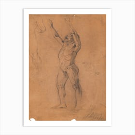 Study Sheet Male Nudes, Egon Schiele Art Print