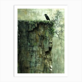 Crow On Cliff Art Print