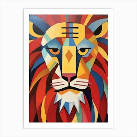 Lion Abstract Pop Art 9 Art Print