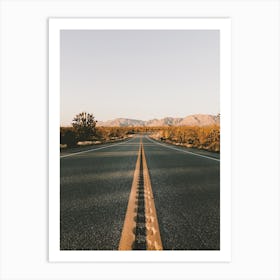 Desert Highway Sunset Art Print