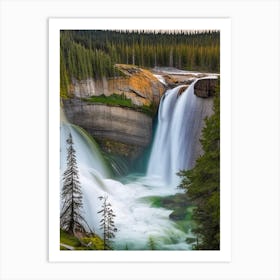 Sunwapta Falls, Canada Realistic Photograph (2) Art Print