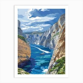 Cliffs Of Greece Art Print