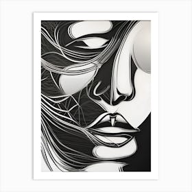 Woman'S Face 2 Art Print
