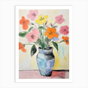 Flower Painting Fauvist Style Petunia 4 Art Print