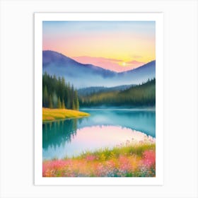 Sunset In The Mountains 6 Art Print