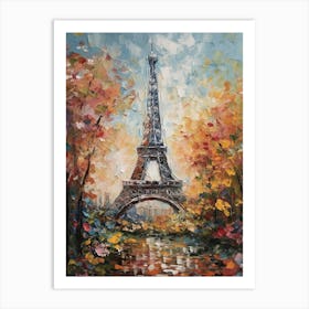 Eiffel Tower Paris France Monet Style 24 Art Print