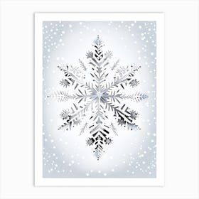 Snowflakes, In The Snow, Snowflakes, Marker Art 4 Art Print