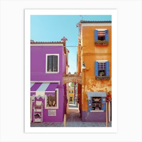 Colorful Houses In Burano, Italy Art Print
