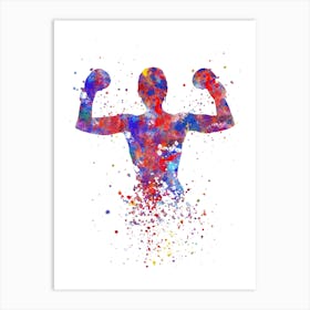 Female Boxer Watercolor Art Print